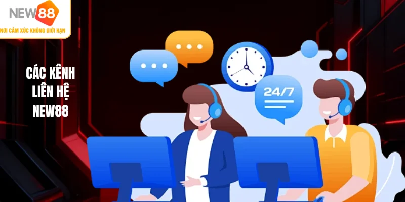 Các kênh liên hệ NEW88